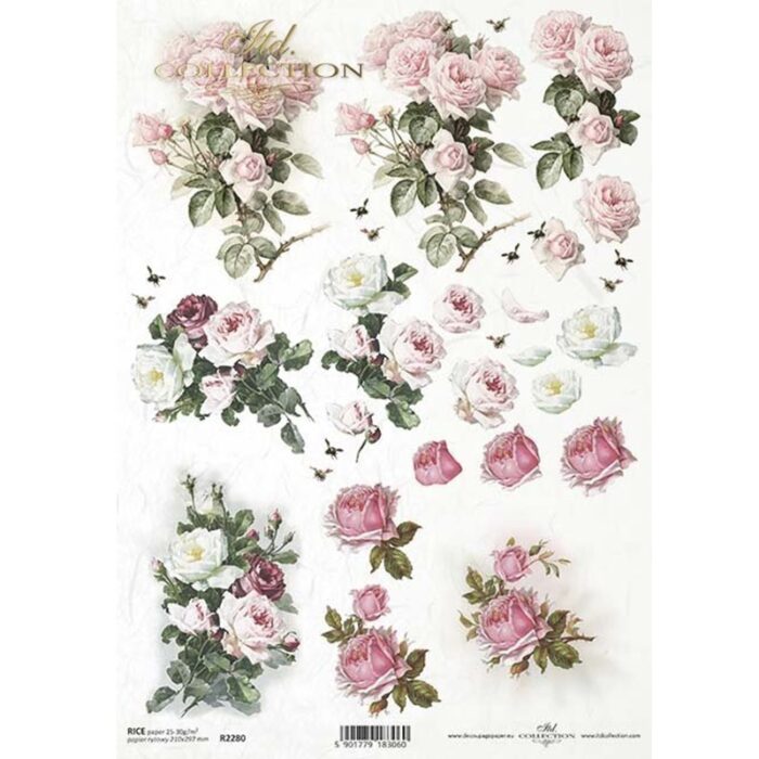 Rižin papir A4 ruže roze