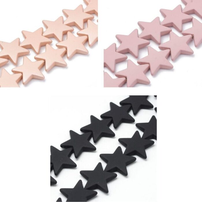 Set plastičnih perlica u obliku zvjezdica 8 kom