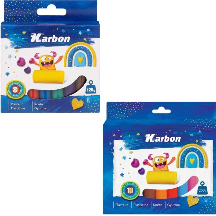 Plastelin Karbon u različitim bojama