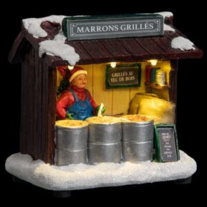 Božićna scena štand s kestenjem 10x8x12 cm