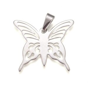 Privjesak leptir nehrđajući čelik 39351 VPNC-1022