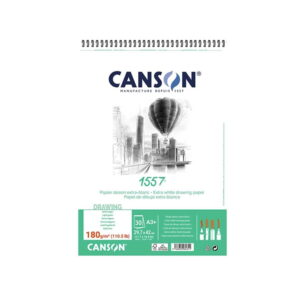 Blok za crtanje 1557 Canson 180 g spiralni uvez A3