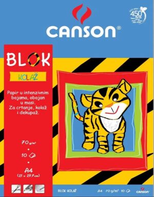 Kolaž papir Canson 10 listova A4