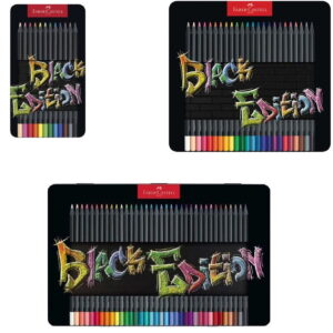 Boje drvene Faber-Castell Black Edition u metalnoj kutiji