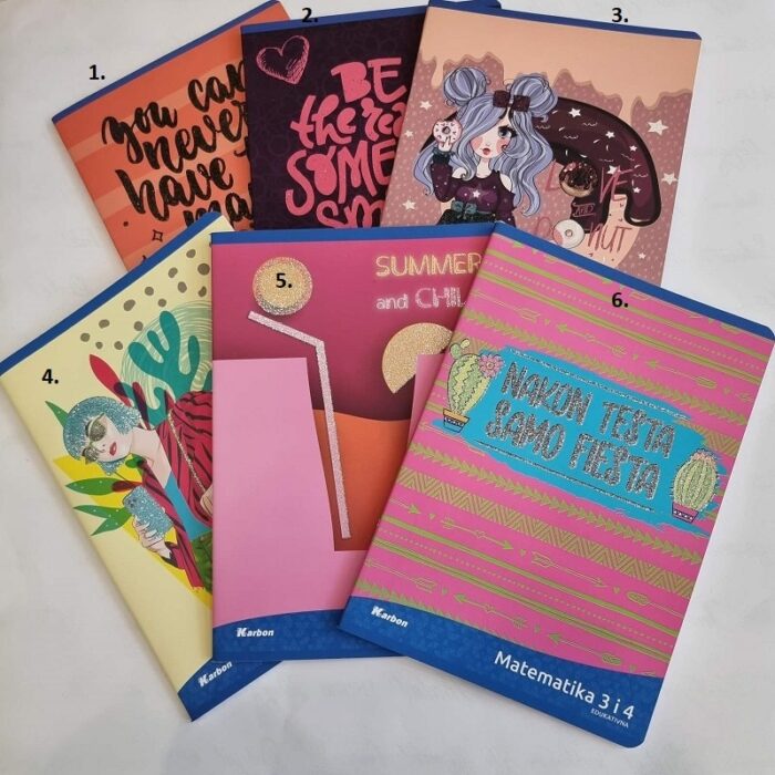 Bilježnica s kockicama 48 listova za 3 i 4 razred OŠ