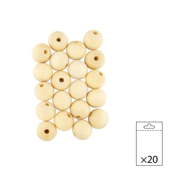 drvene kuglice 20 kom
