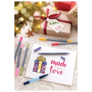 Akvarel marker obostrani 6 boja Candy shop Goldfaber Faber-Castell primjer