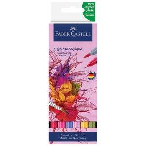Akvarel marker obostrani 6 boja Flowers Goldfaber faber-Castell