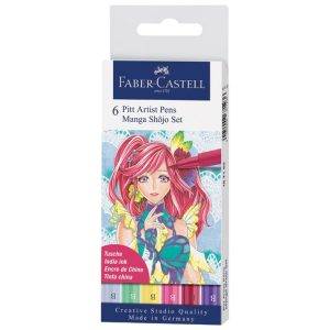 Flomasteri Pitt Artist 6 boja Manga Shojo Faber- Castell
