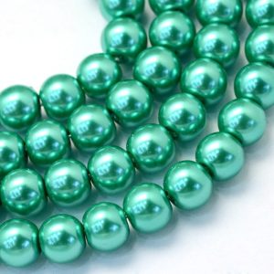 Perlice staklene imitacija bisera Light Sea Green 10 mm