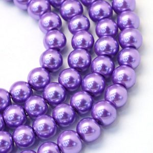 Perlice staklene imitacija bisera Medium Purple 10 mm