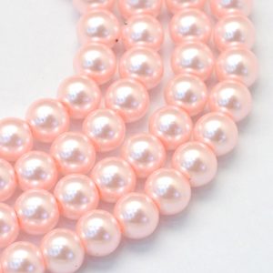 Perlice staklene imitacija bisera Pink 10 mm