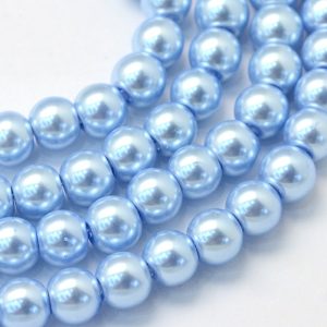 Perlice staklene imitacija bisera Sky Blue 10 mm