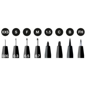 Set Pitt Artist Black 8 komada boje