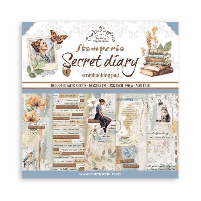 Scrapbooking papiri set - Create Happiness Secret Diary