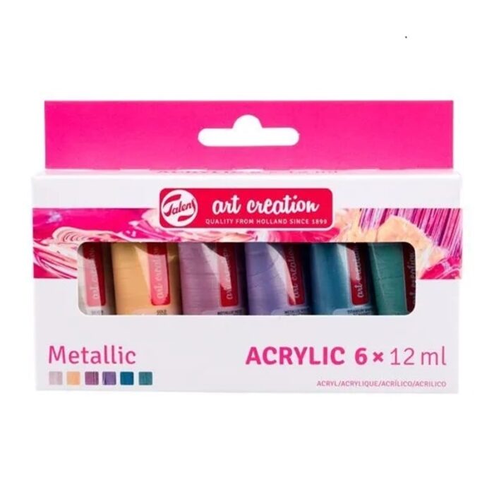 Akrilne boje set 6x12 ml Metallic Talens Art Creation
