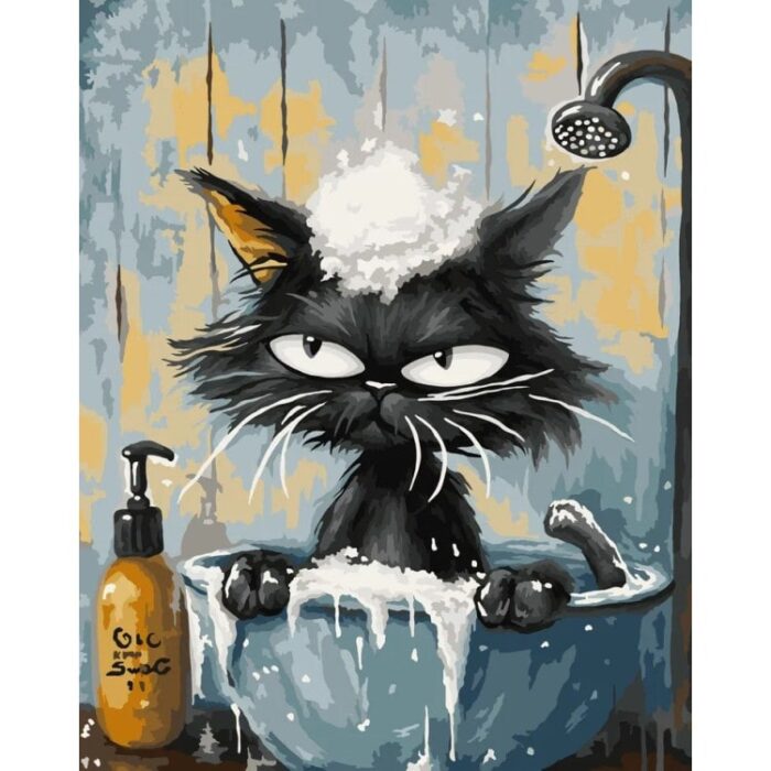 Slikanje po brojevima - Shower time 40x50 cm