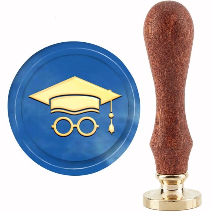 Pečat za vosak - Šešir za diplomiranje i naočale 89x30 mm