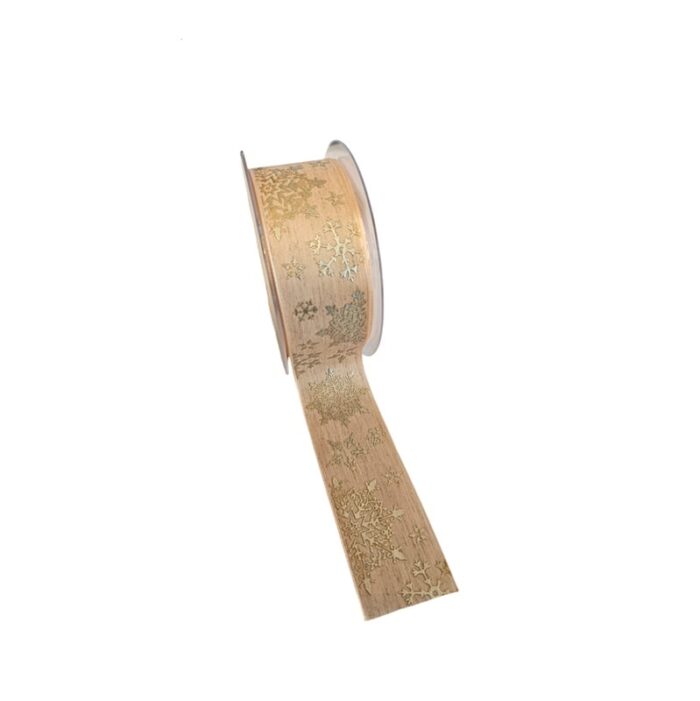 Ukrasna traka sa zlatnim pahuljama 40 mm