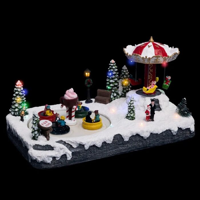 Božićna scena - lunapark 40.5x23x24 cm