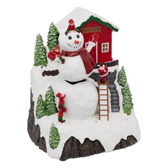 Božićna scena - snjegović 20.5x20.5x26 cm