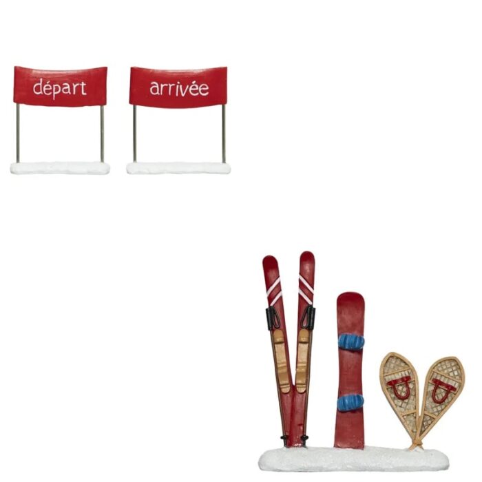 Božićno selo - dodaci za skijalište 21.5x4x14.5 cm