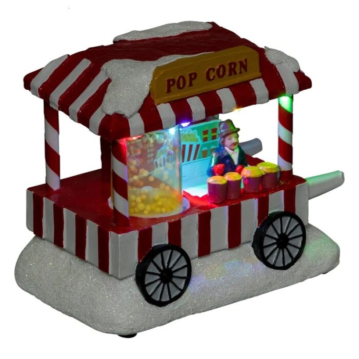 Božićno selo - popcorn štand 13x9x14.5 cm-2