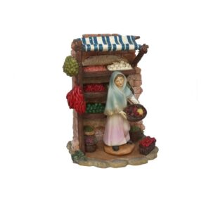 Božićno selo - štand s povrćem 13.5x8.5x16.3 cm