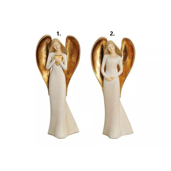 Anđeo sa zlatnim krilima 10x8x23 cm
