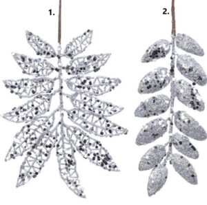 Grana srebrna s glitterom 20 cm