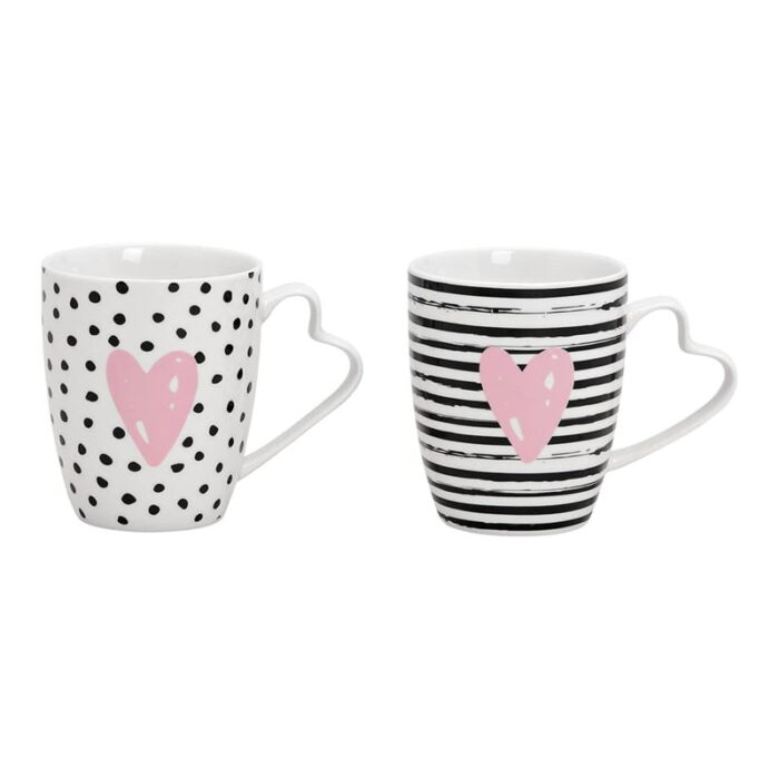 Šalica porculanska sa srcem 360 ml