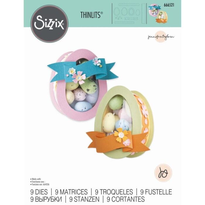 Sizzix - Thinlits Die Set Easter Egg Box 9 pcs