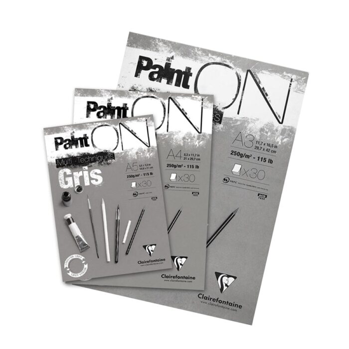 Blok za crtanje Paint ON Multi-Technique Gris 250 g