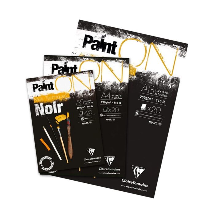 Blok za crtanje Paint ON Multi-Technique Noir 250 g