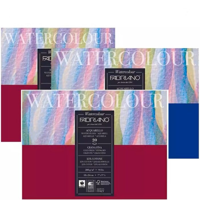 Blok za crtanje Fabriano za akvarel, gvaš, akril, grafit i tuš