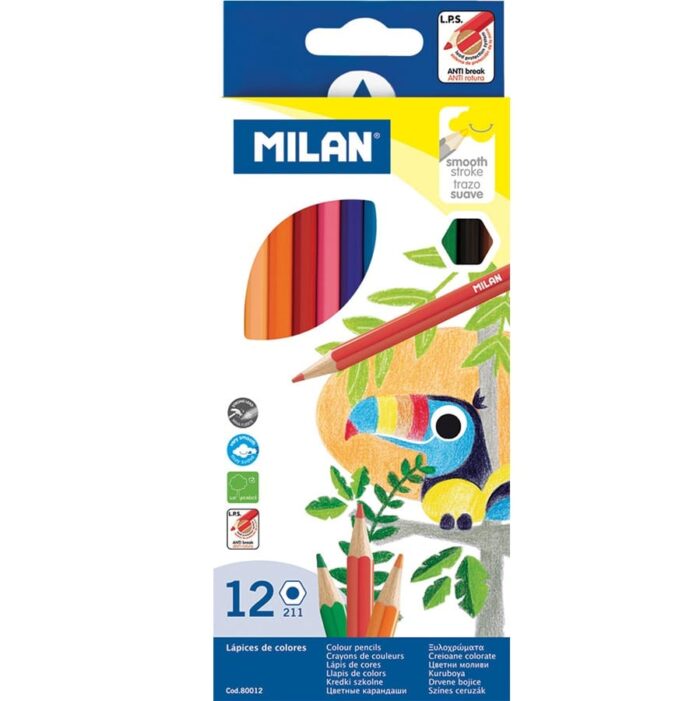 Drvene bojice duge Milan 12 komada Drvene bojice duge Milan 12 komada