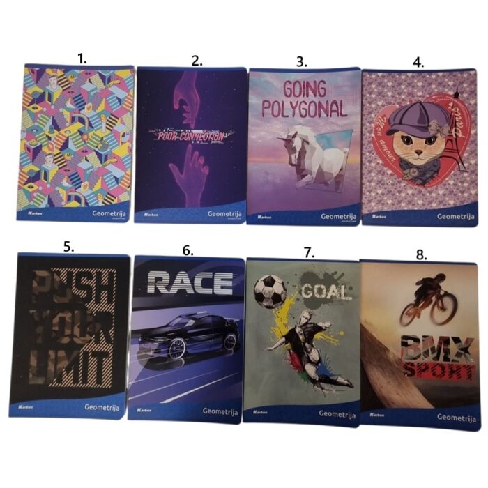 Bilježnica za geometriju 16 listova Karbon