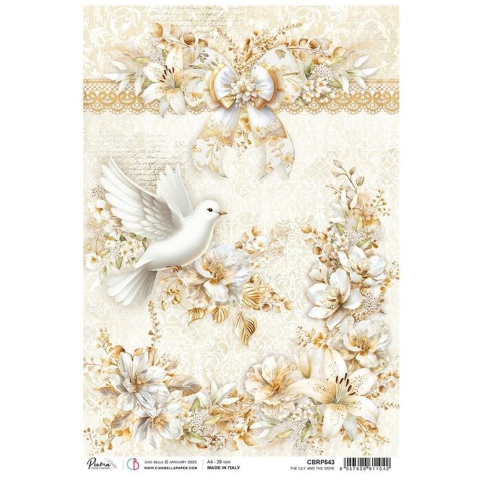 Rižin papir A4 Blessing Day - The Lily and the Dove