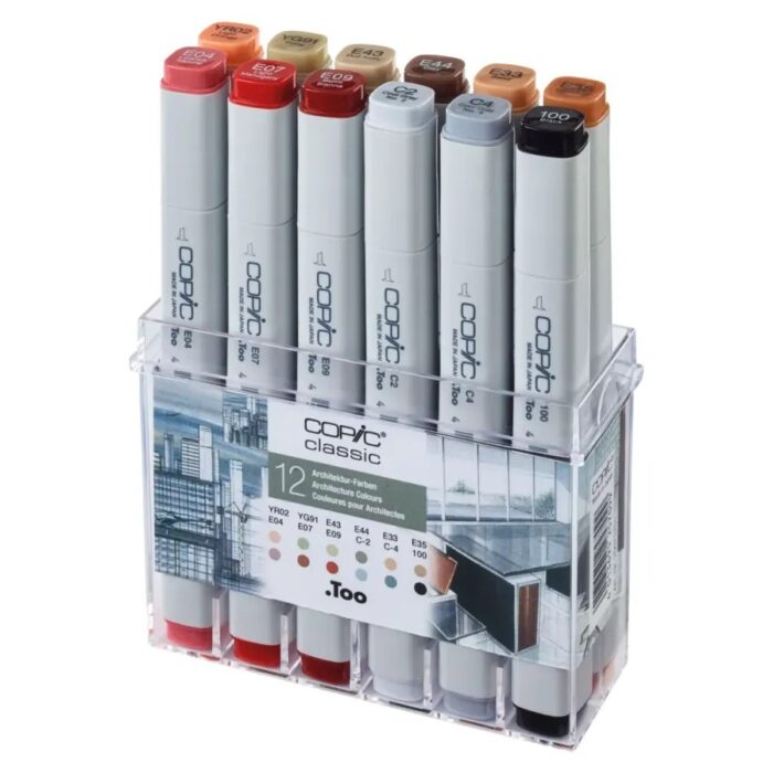 COPIC MARKERI CLASSIC SET 12 ARCHITECT