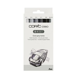 Copic markeri Ciao 5+1 set -Cool Gray
