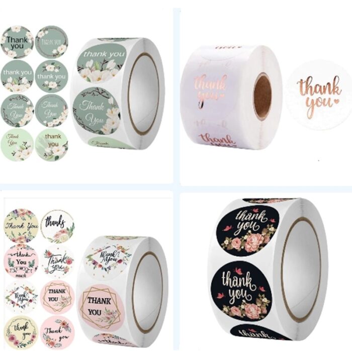 Deko naljepnice Thank you 500 komada