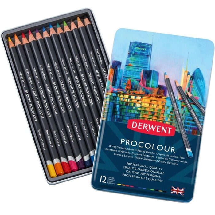 Derwent Procolour umjetničke olovke u boji set 12