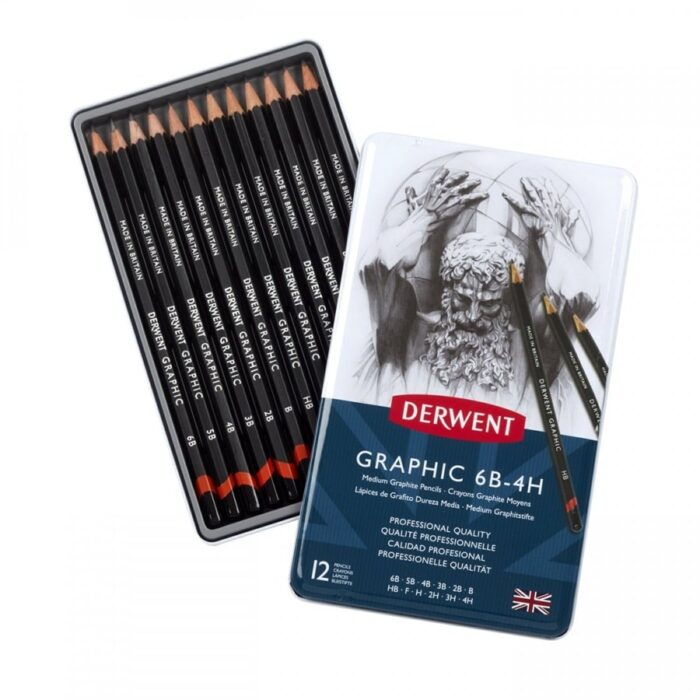 Derwent grafitne olovke set 12-6B-4H