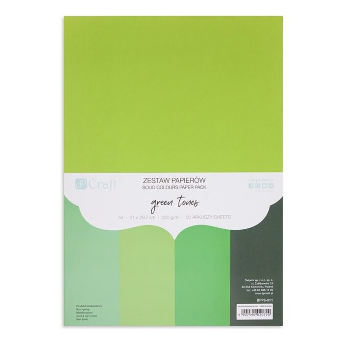 Papir u boji A4 220 gr 20 listova-zeleni