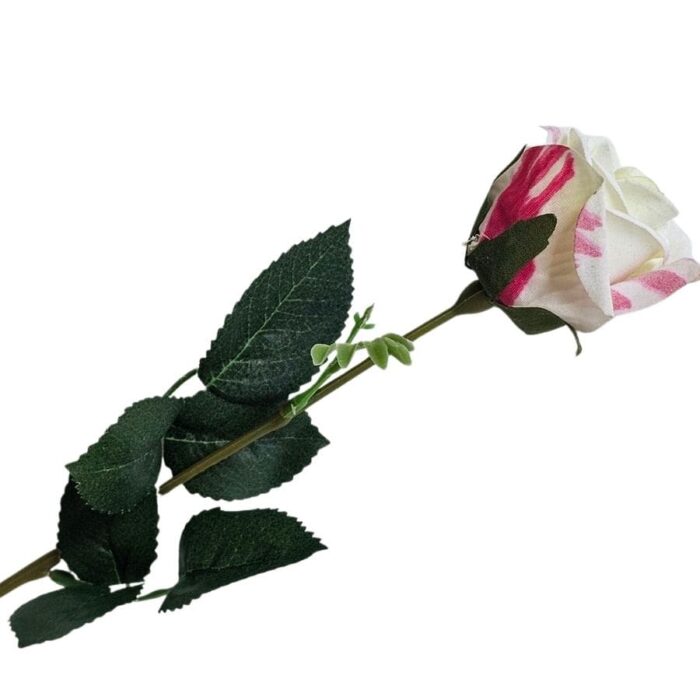 Ruža umjetna 47 cm bijelo roza