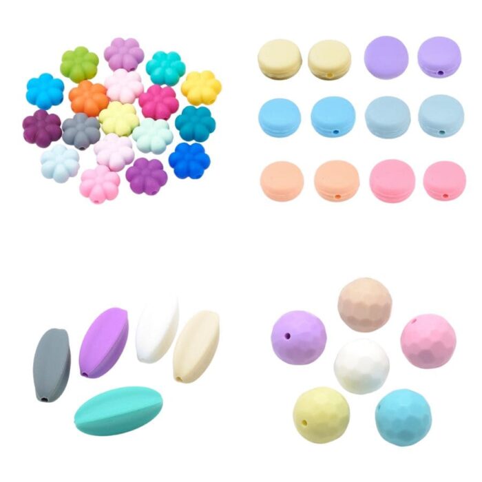 Silikonske perle 5 komada mix boja