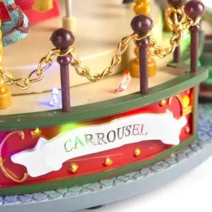 Božićna dekoracija LED karusel – vrtuljak 22,5 x 24,5 cm segment