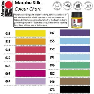 Boja za svilu Marabu 50 ml-karta boja