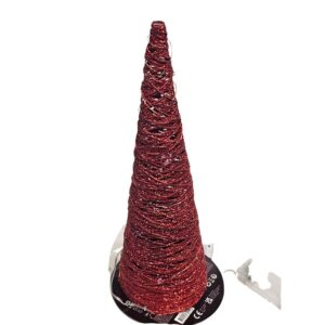 Dekorativno LED božićno drvce-crveni stožac s 20 lampica