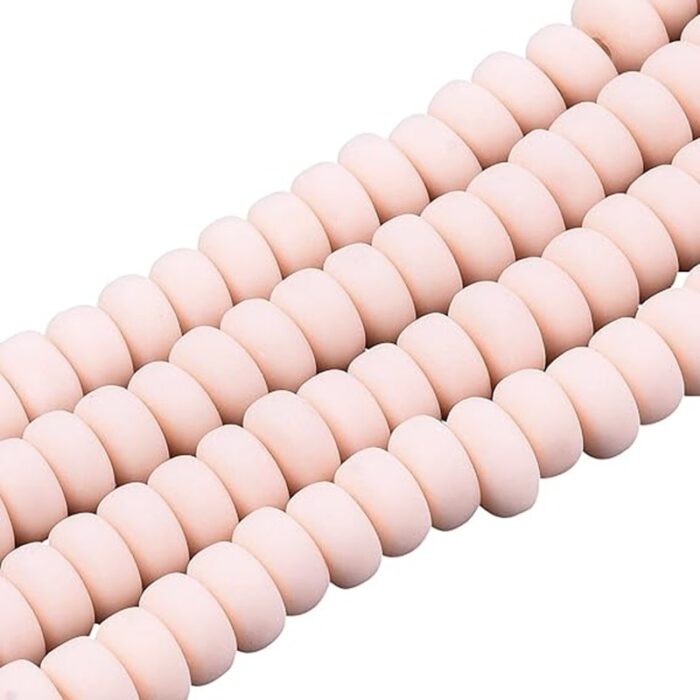 Perlice polimerna glina plosnate 6-7x3 mm 55 komada-bisque